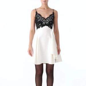 Jason Wu Colorblocked Crepe & Lace Minidress